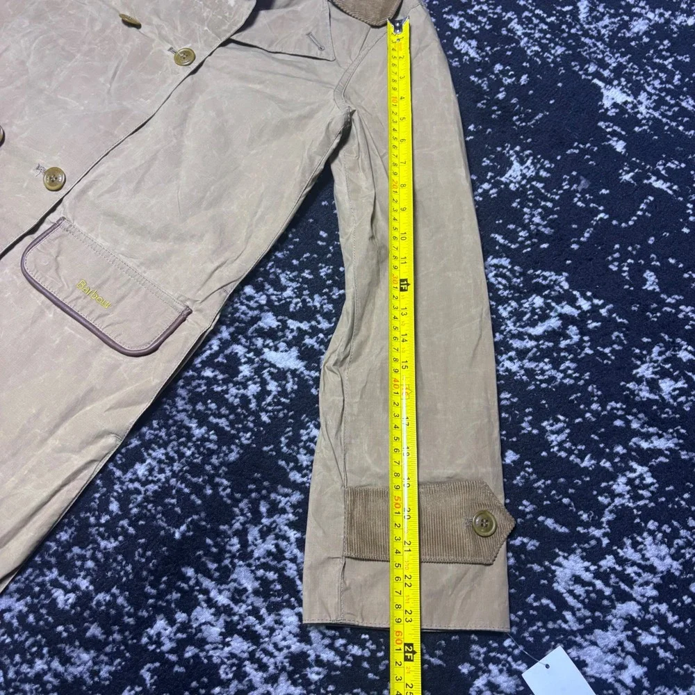 Barbour Icons Re-Engineered Haydon Waxed Trench Coat Sand Size 8 LSP0023KH51